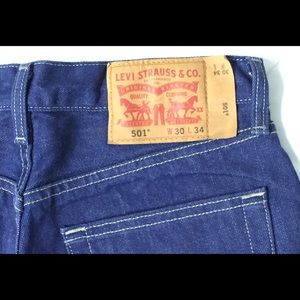 Levi’s 501 button fly red tan jeans size 30x34